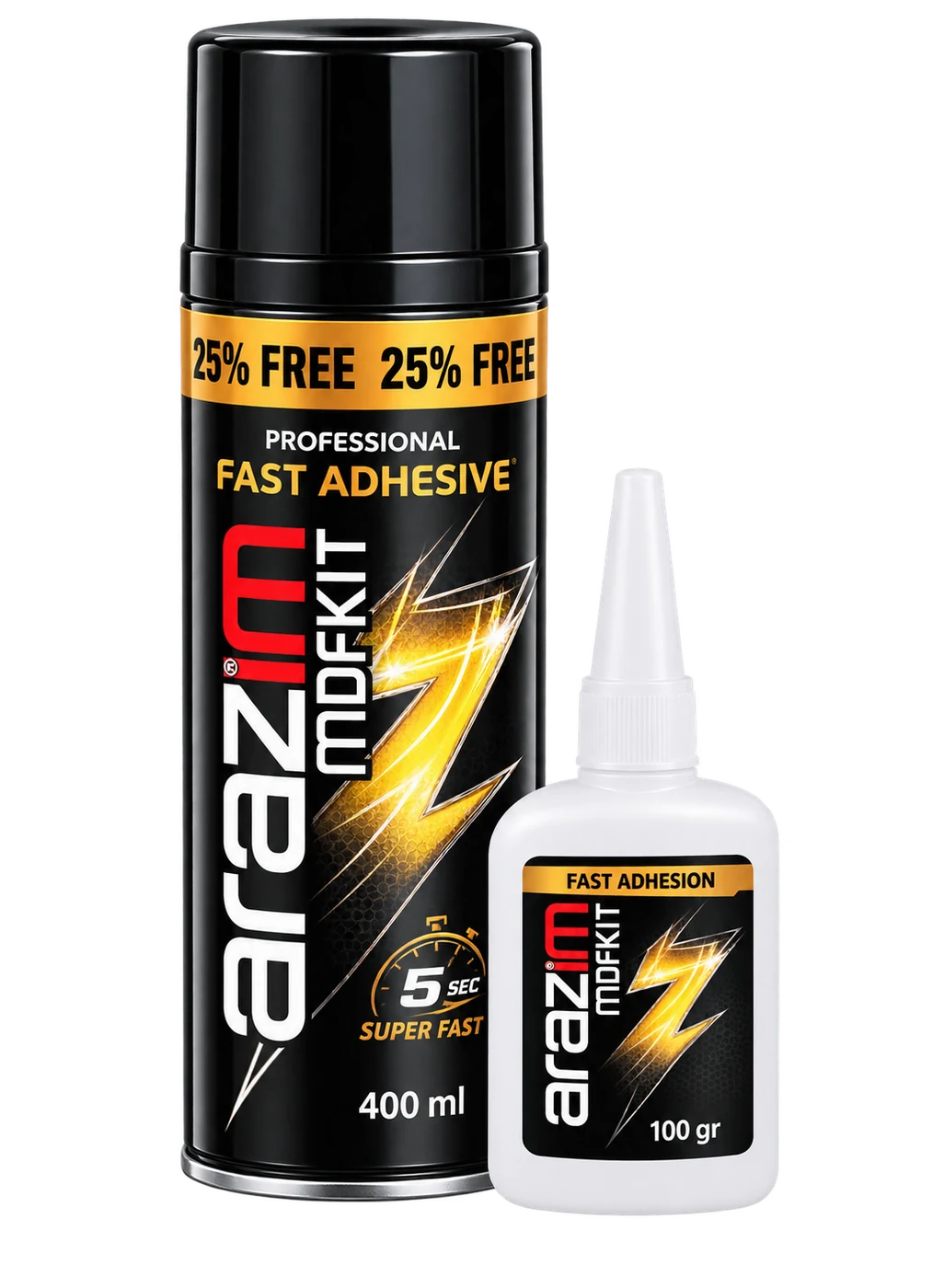 چسب فوری ام دی اف ۵ ثانیه آرازیم ARAZIM  | MDF KIT SUPER FAST ADHESIVE